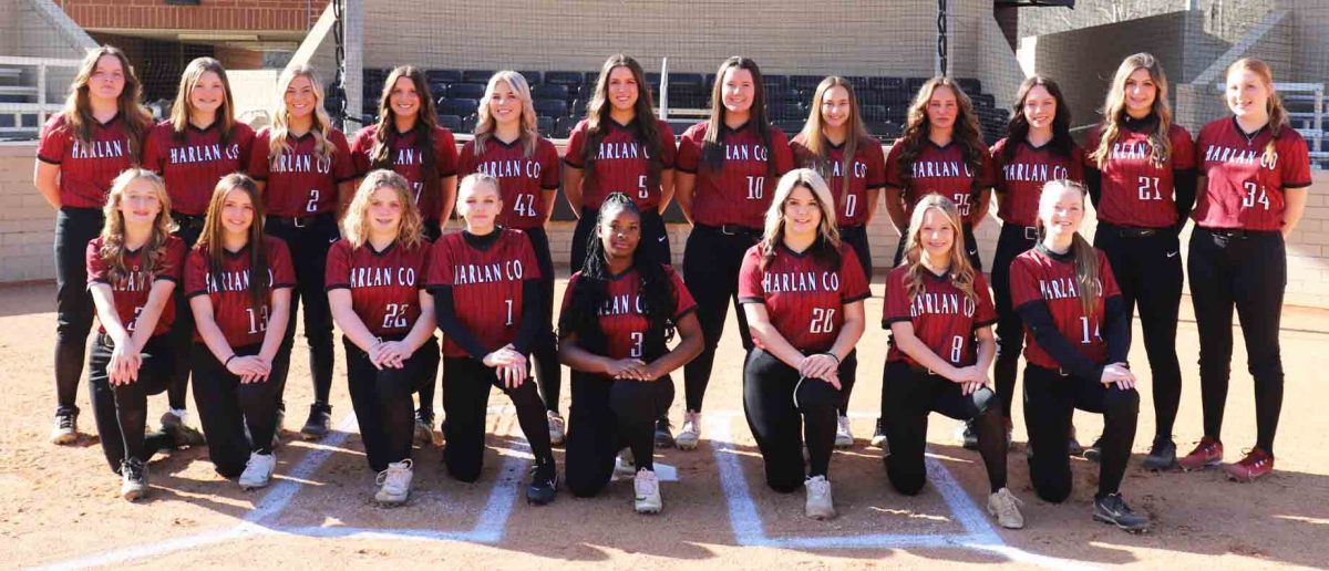 Team members include, from left, front row: Aly Sherman, Sydney Jenkins, Lindsey Skidmore, Hannah Raleigh, Akira Lee, Harley Rice, Kendall Brock and Aviya Halcomb; back row: Halanah Shepherd, Alexis Adams, Maddy Blair, Brittleigh Estep, Rylie Maggard, Jenna Wilson, Lesleigh Brown, Taylor Clem, Jade Burton, Braylen Gilley, Madi Nolan and Jailynn Shackleford; not pictured: Allie Kelly.