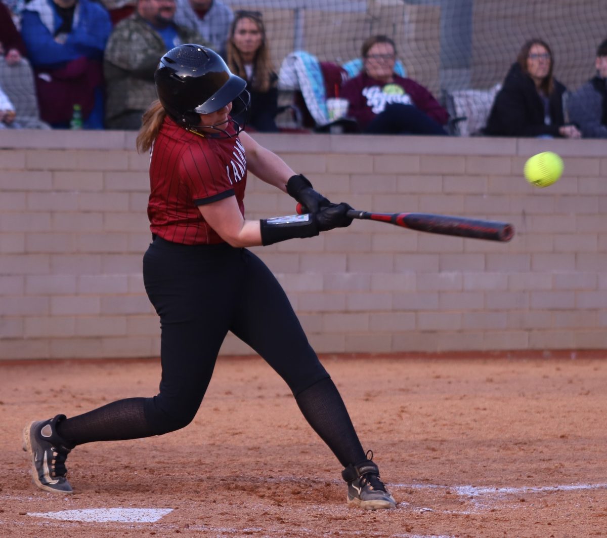Harlan County first baseman Halanah Shepherd had one of the Lady Bears two hits in a 14-1 loss to visiting Jackson County on Saturday.