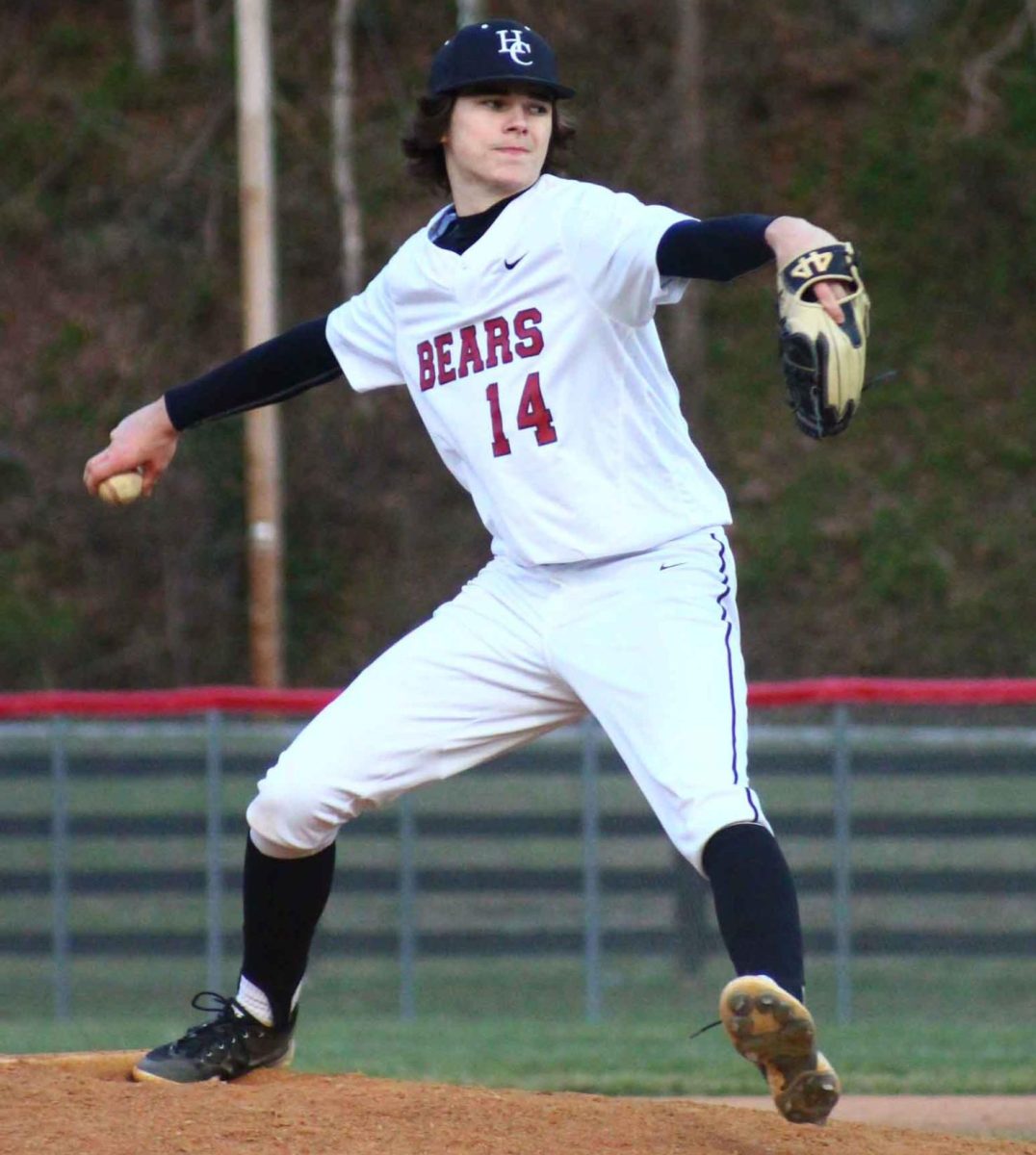 Harlan County senior Tristan Cooper struck out 12 in the Bears win over Southwestern on Saturday.