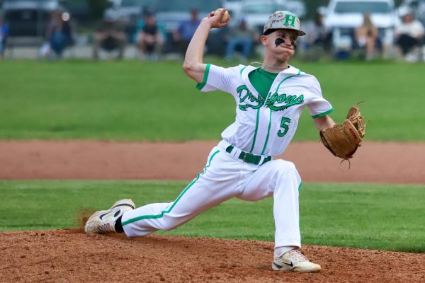 Harlan sophomore Jake Brewer pitched two shutout innings Tuesday in the Dragons’ loss to visiting Bell County.