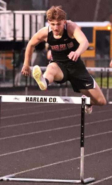 Harlan Countys Dallas Sergent placed first in both the 110-meter and 300-meter hurdles races earlier this week to help the Bears win a meet at Leslie County.