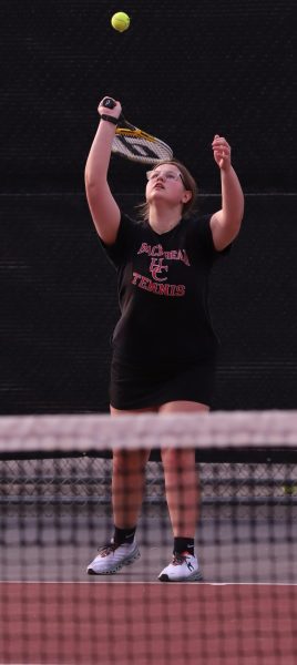 Harlan County junior Kaitlyn Daniels won matches on Monday and Tuesday as the Lady Bears improved to 6-0 as a team.