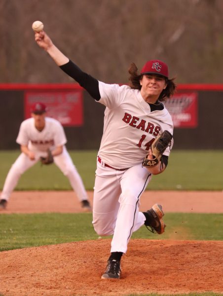 Harlan Countys Tristan Cooper pitched a four-hitter Monday with 15 strikeouts as the Black Bears defeated visiting Harlan 6-3.