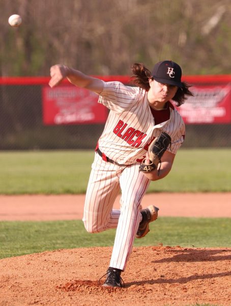 Harlan County senior Tristan Cooper pitched a two-hitter with 12 strikeouts in the Bears 10-0 win Tuesday over visiting Middlesboro.