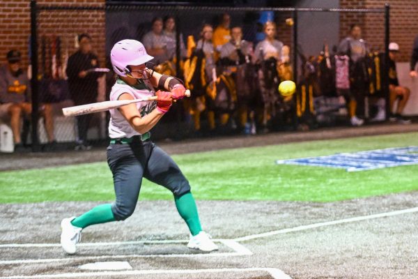 Ella Lisenbees RBI triple was the only hit for Harlan in a loss to Shelby Valley on Saturday in the Mountain Strong Softball Classic at Lecher Central.