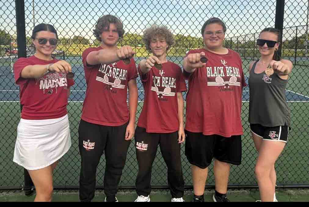 Harlan County High School tennis medalists during the 13th Region Tournament included Kalista Dunn, Josh Stewart, Jason Maggard, Calan Neely, Sophie Day