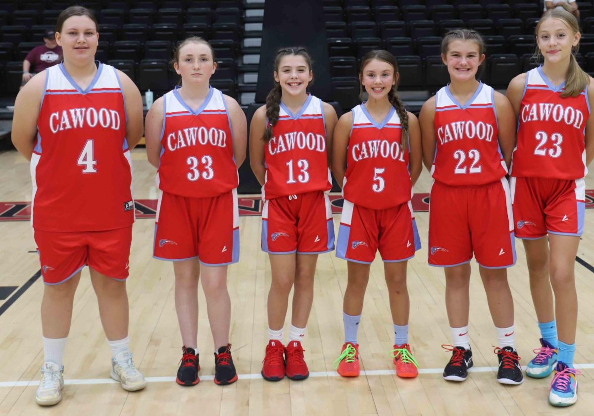 Team members include, from left: Katie Napier, Lilith Smith, Campbell Thompson, Natalie Charles, Bella Ford and Addy Cochran.