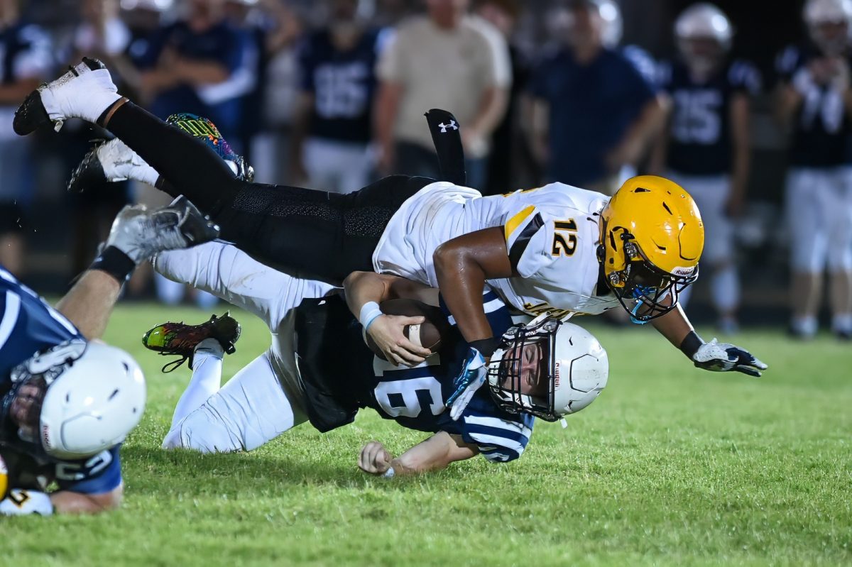 Middlesboro junior linebacker Malachi Coots brought down a Claiborne ball carrier in scrimmage action Friday. The Jackets’ defense recorded a shutout as Middlesboro won 8-0. The Jackets open their regular season schedule Saturday at home against Harlan County.