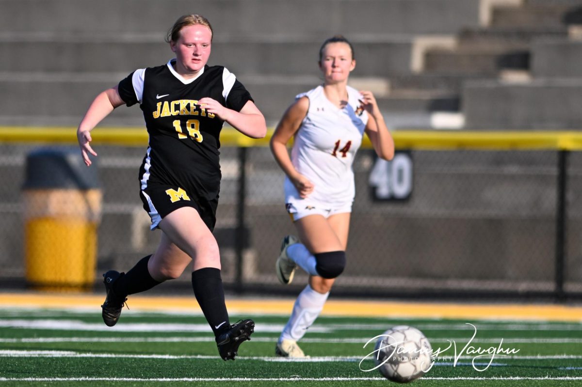 Middlesboro freshman Emily Parsons advanced the ball in season-opening soccer action last week. The Lady Jackets opened their season Tuesday with a 9-1 rout of visiting McCreary Central. The 1-0 Lady Jackets return to action Tuesday at home against Cumberland Gap, Tenn., before traveling to Harlan County on Thursday.