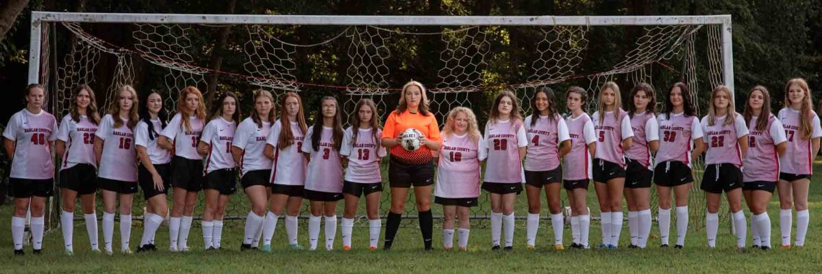 Team members include, from left: Natalie Moore, Olivia Bennett, Callie Smith, Addison Muncy, Amelia Kazy, Hailey Collins, Madlyn Burkhart, Makenna Dillman, Bailey “Finn” Anglian, Ashton Marlow, Willow Peace, Kaydie Coots, Hailey Perkins, Adriana Rowe, Hailee Saylor, Shawnee Peace, Shelby Ball, Alyssa Johnson, Rileigh Duff, Savanah Hickey and Braelynn Langley; not pictured: Brooklyn Haywood and Kayleigh Collinger.