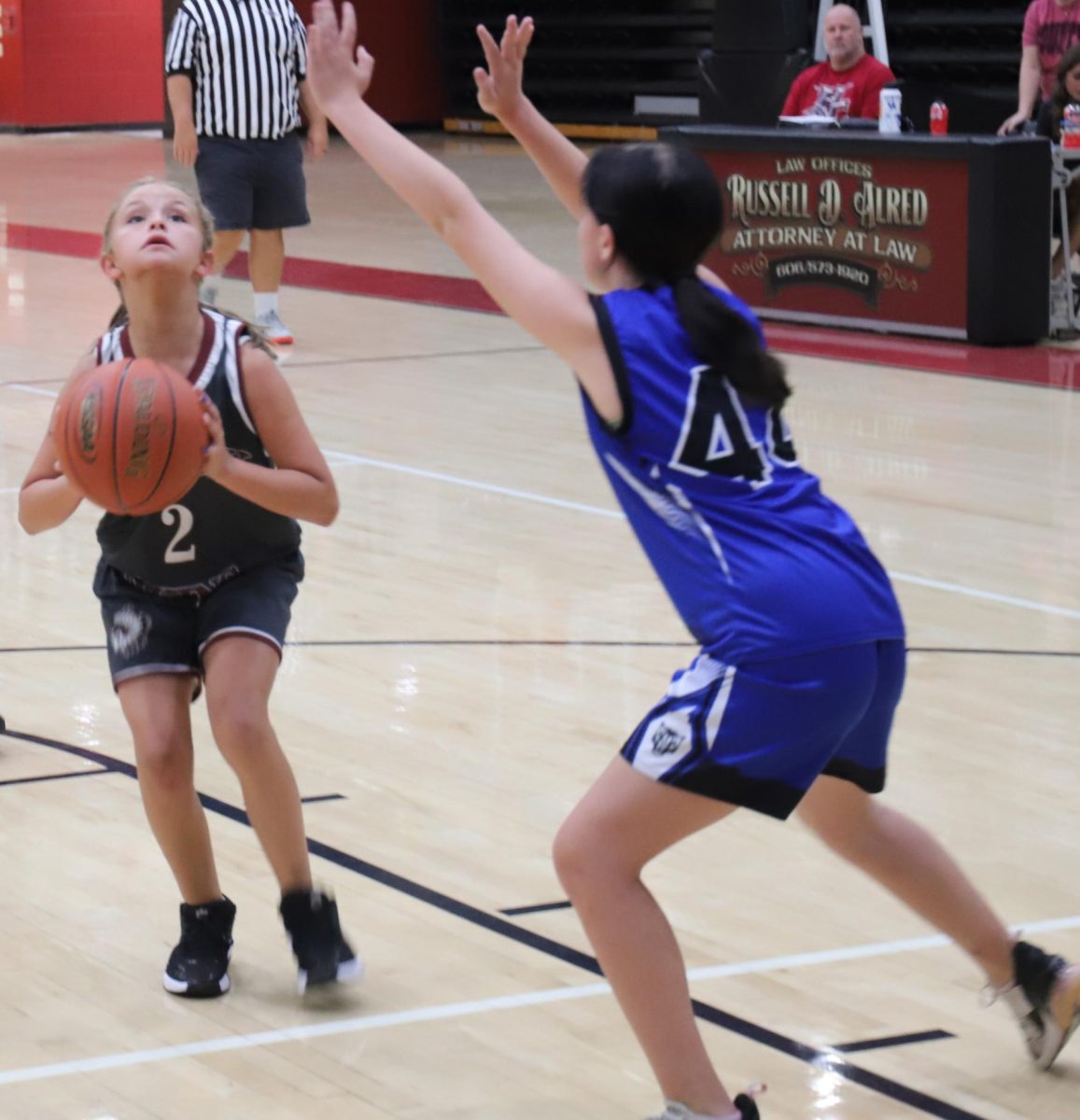 Cumberland's Harper Blair put up a shot in action earlier this season. The Lady Skins swept a doubleheader on Monday at Cowan.