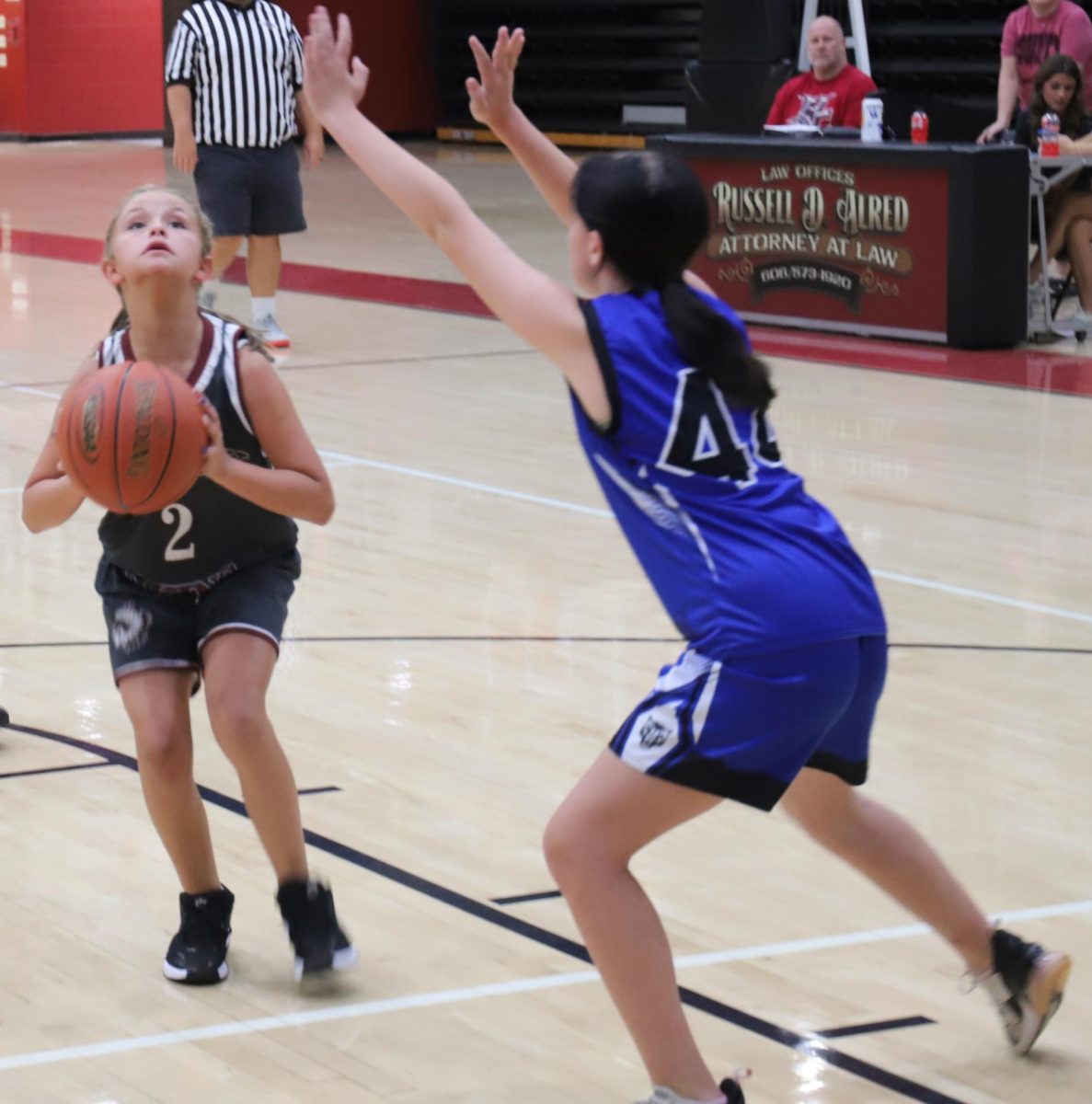 Cumberland's Harper Blair pulled up for a shot in the Lady Skins' win Friday over Black Mountain in the fifth- and sixth-grade county panorama.