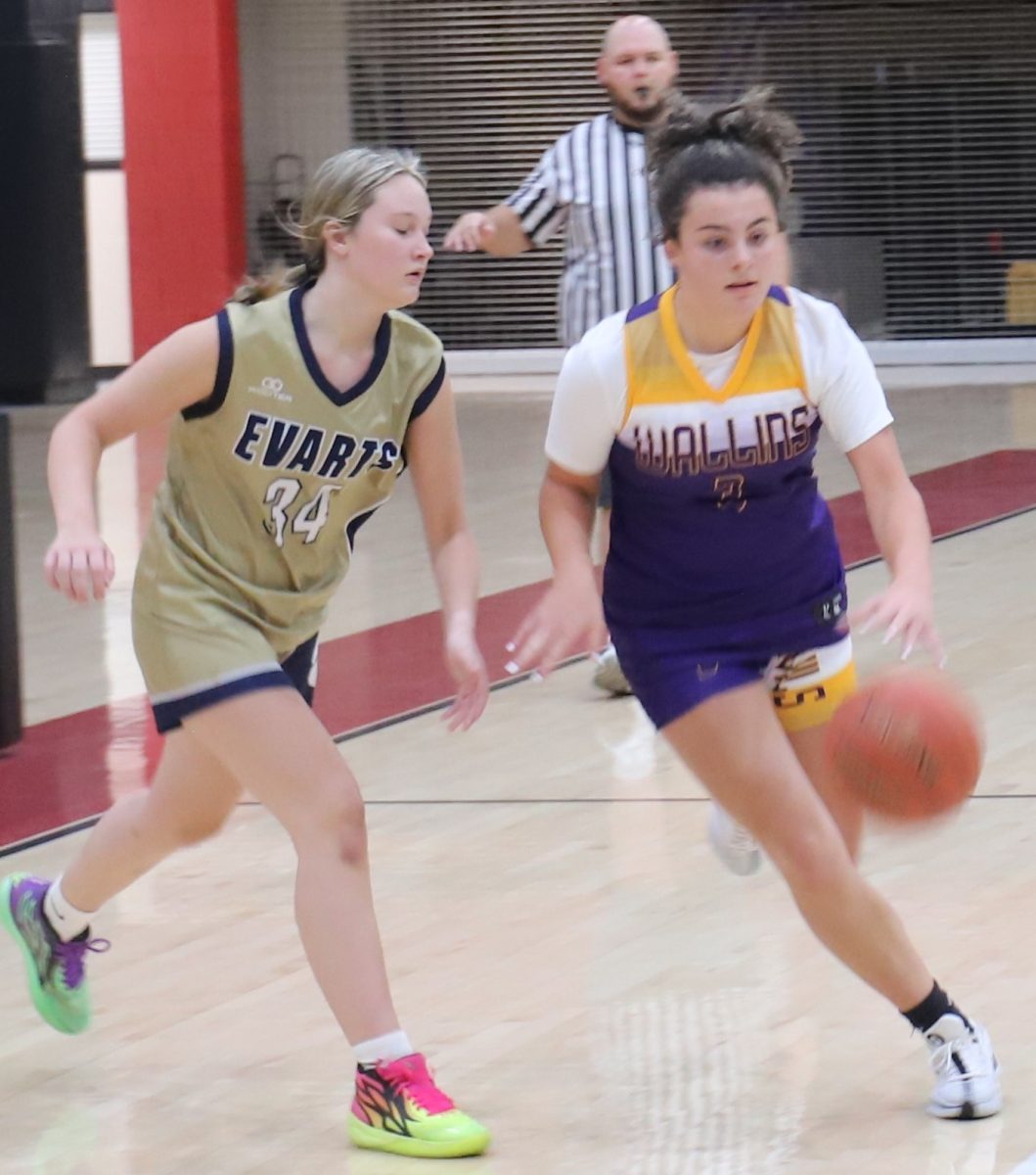 Wallins guard Raegan Landa, pictured in action earlier this season, scored 22 points as the Lady Devils downed James A. Cawood on Thursday.