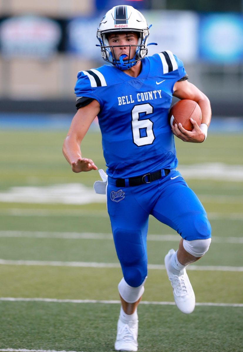 Bell County quarterback Blake Burnett completed seven of 12 pass attempts for 129 yards in the Bobcats' win Friday over Boyd County.