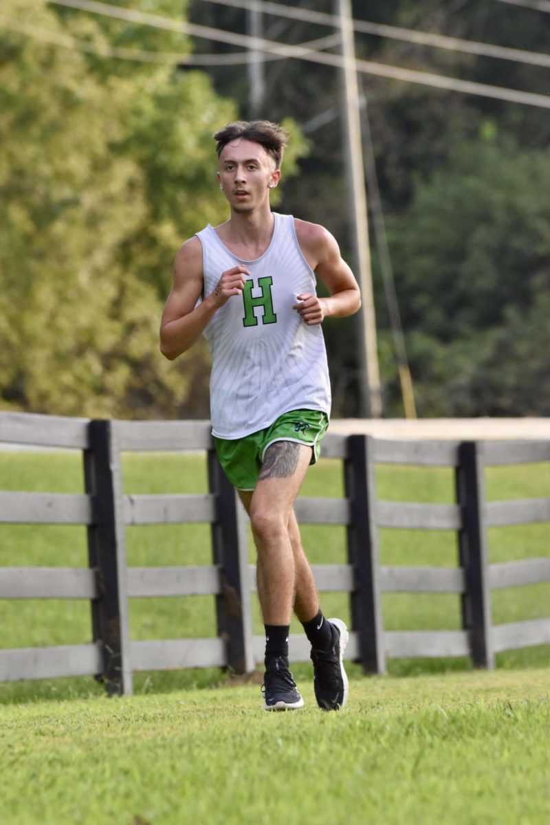 Harlan junior Dylan Cox is pictured during Tuesday's Harlan County All Comers Race.