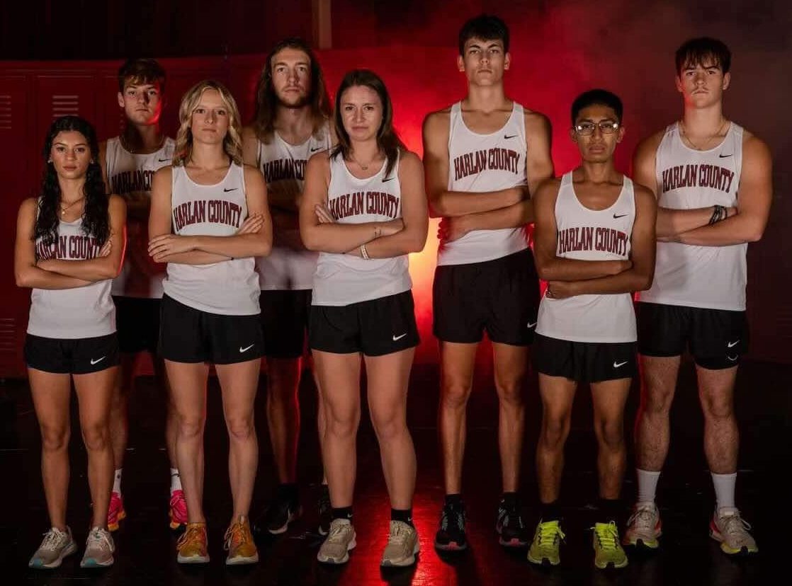 Harlan County seniors include, from left: Aliyah Deleon, Ethan Simpson, Peyton Lunsford, Kaden Boggs, Madison Daniels, Caleb Schwenke, Jonavan Rigney and Evan Simpson. 