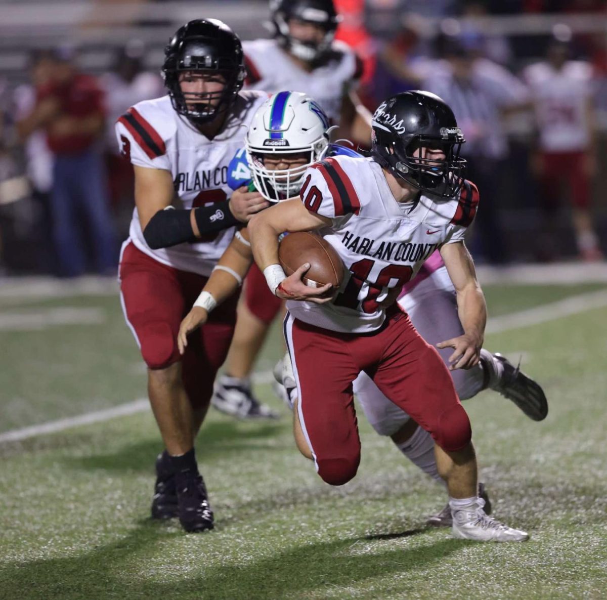 Harlan County junior Jayce Brown ran for 113 yards and a touchdown in the Bears' loss Friday at North Laurel.