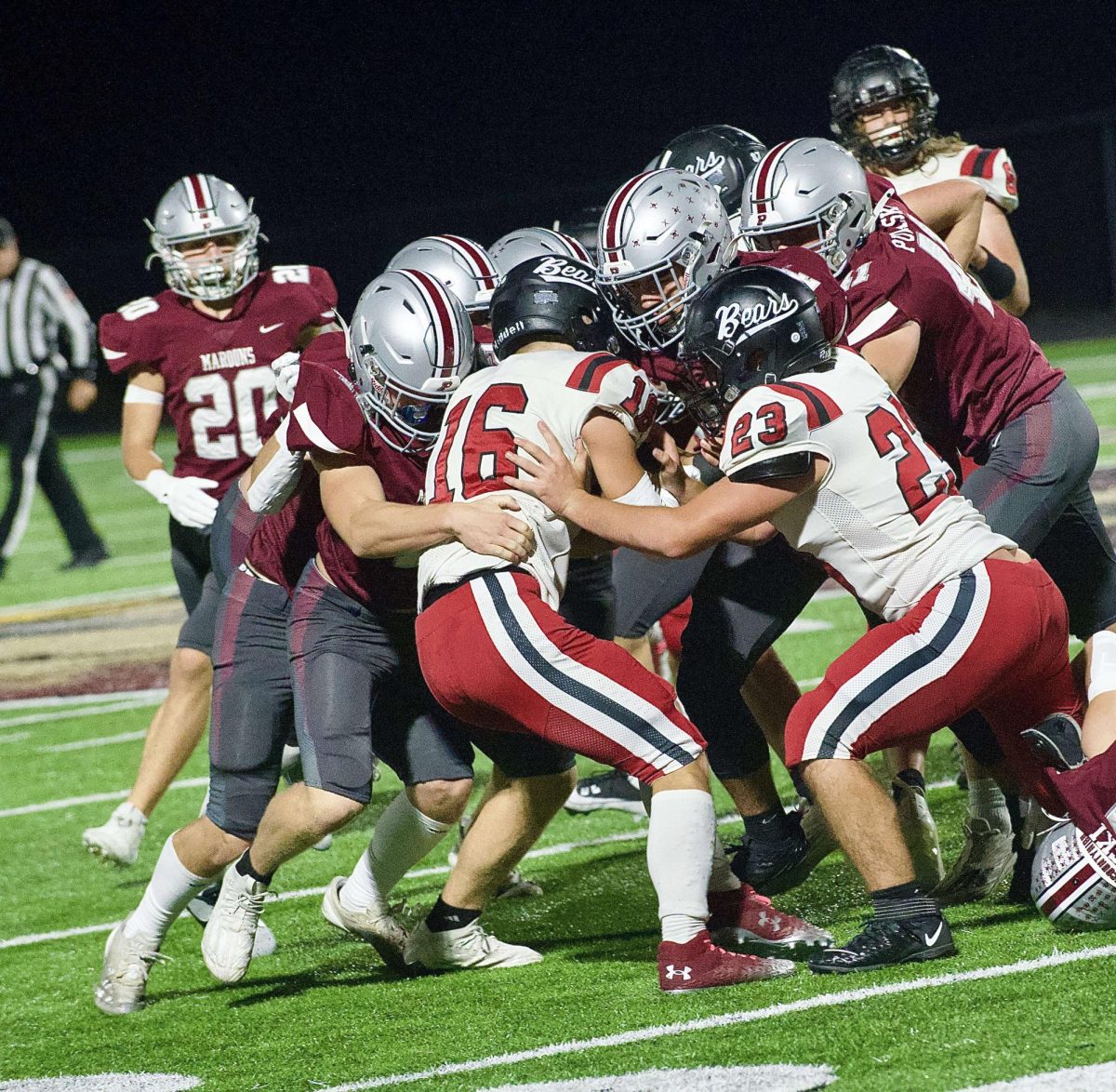 Harlan County's Luke Kelly found it tough to find running room in Friday's loss at Pulaski County.