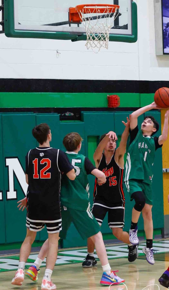 Brody Brock scored 20 points in Harlan's 48-45 win Monday over visiting Oneida Baptist in seventh- and eighth-grade basketball.