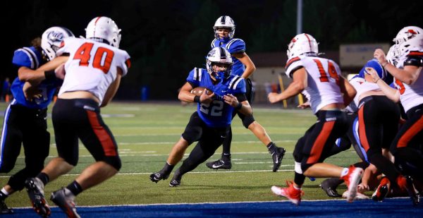 Bell County tailback Kaleb Miller ran for five touchdowns and 223 yards in the Bobcats' 46-14 win over Powell County in the opening round of the 3A playoffs.