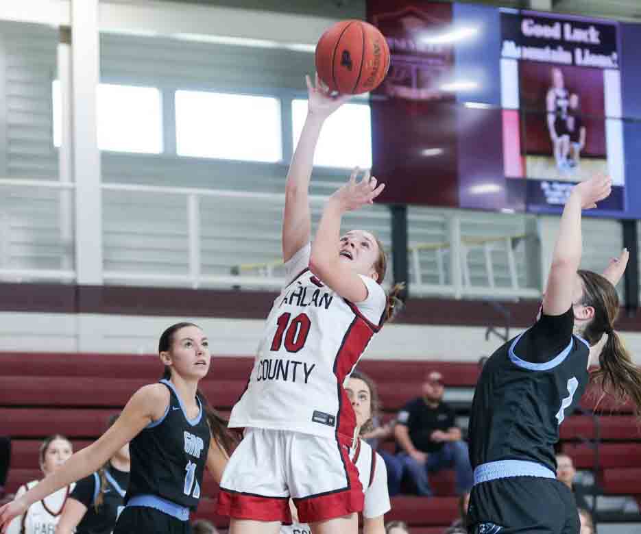 Harlan County guard Jaycee Simpson went up for a shot in action from the Chain Rock Classic at Pineville. The Lady Bears won one game and lost two in the tournament.