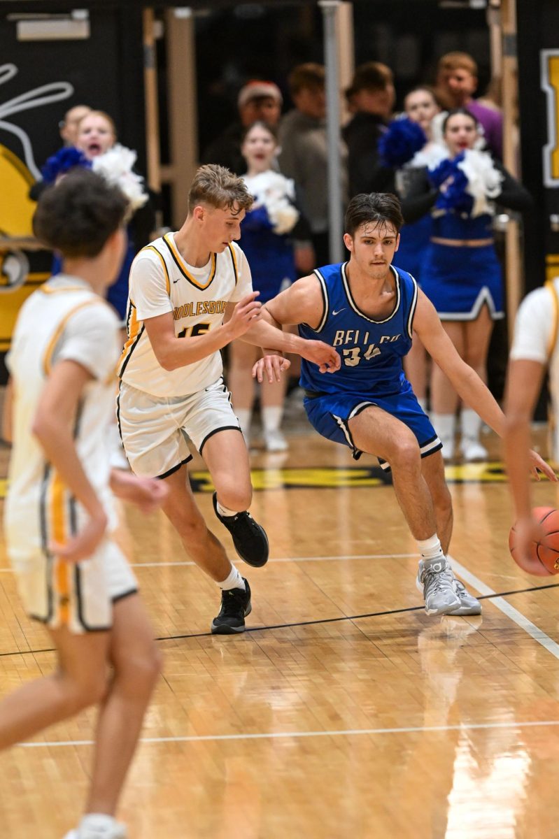 Bell County sophomore Ethan Buell raced down the court in Friday's district clash at Middlesboro. Buell scored a game-high 24 points in the Bobcats' 89-38 win.