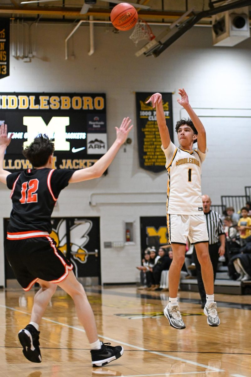 Middlesboro sophomore Bryson Brooks hit seven 3-pointers and scored 21 points in the Jackets' season-opening win over Lynn Camp on Tuesday.