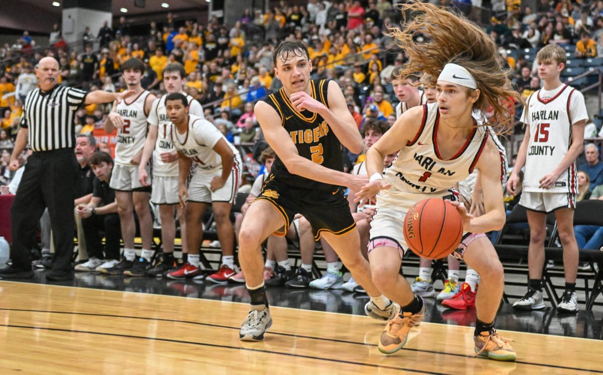 Reggie Cottrell headed toward the basket in last year's 13th Region Tournament semifinal game against Clay County.