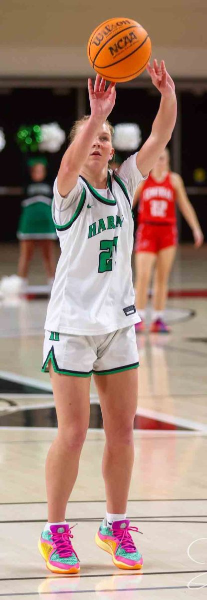 Harlan guard Cheyenne Rhymer pictured in action earlier this season, scored 11 points in the Lady Dragons' loss to Dunbar on Friday in the Lady Defender Classic at Bryan Station.