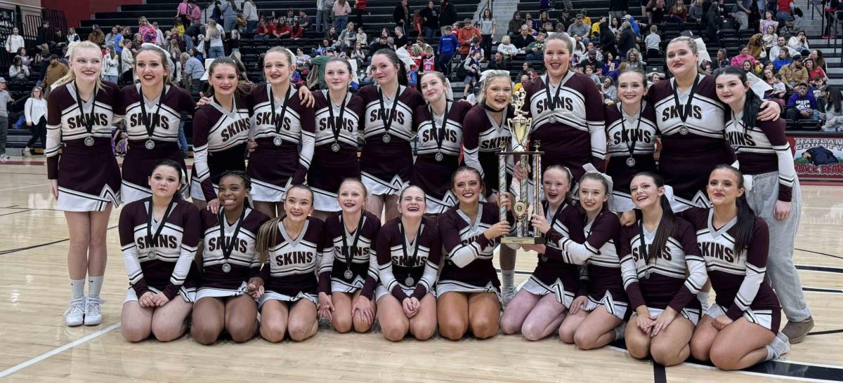 The Cumberland Elementary School cheerleaders placed first recently in the county cheer competition at Harlan County High School.