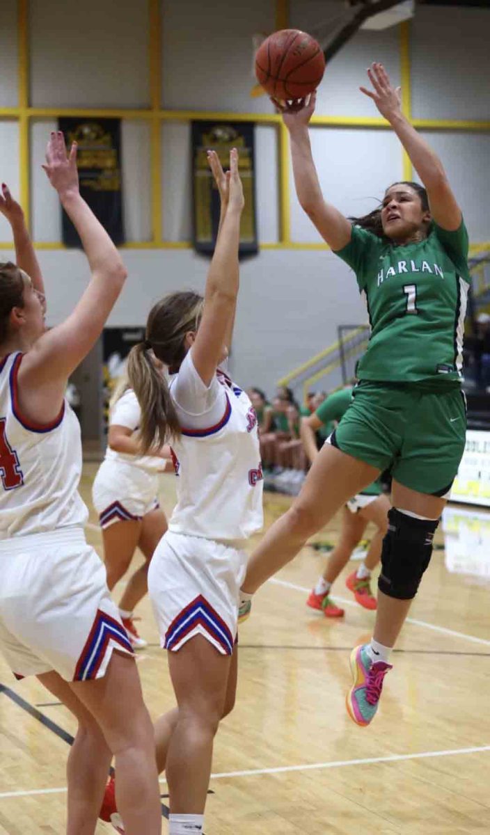 Harlan senior forward Kylie Noe scored two of her 19 points Monday in the Lady Dragons' 68-59 win over Jackson County in the 13th Region All "A" Classic semifinals.