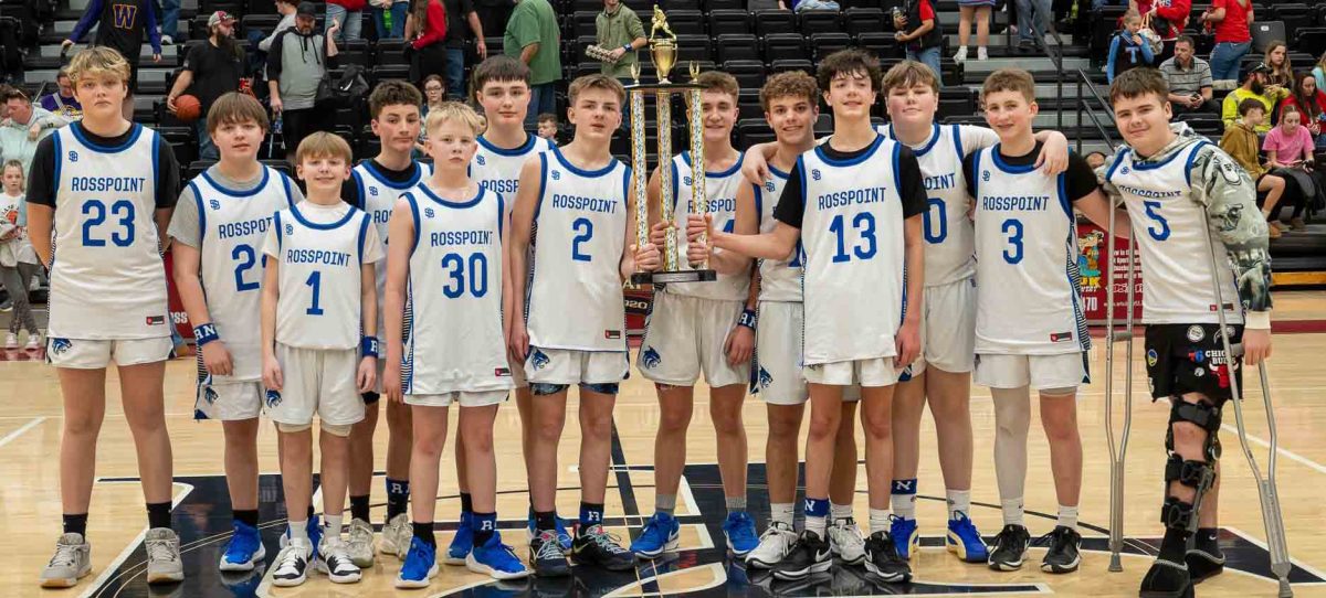 Rosspoint captured the seventh- and eighth-grade county championship with a 55-43 win Monday over James A. Cawood.