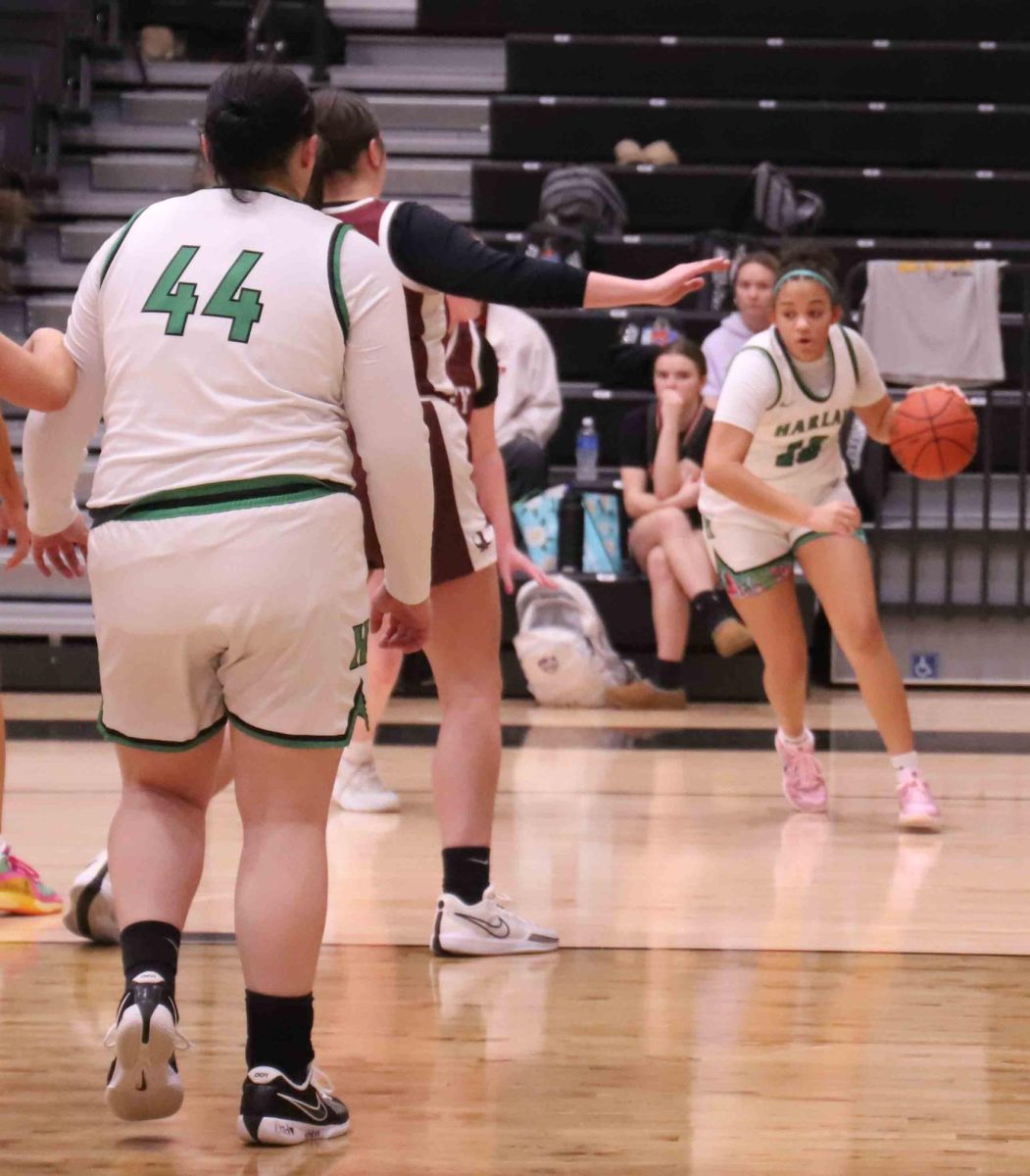 Harlan guard Peyshaunce Wynn headed to the basket during the Lady Dragons' 67-38 win Saturday over Owsley County in the Donnie Gray Shootout at Clay County.