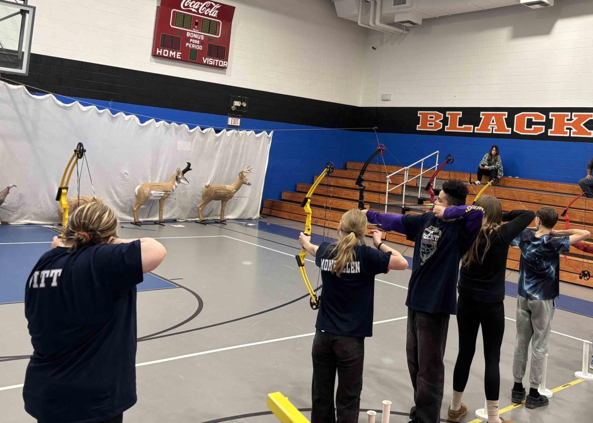 Students participated in the first countywide archery competition.