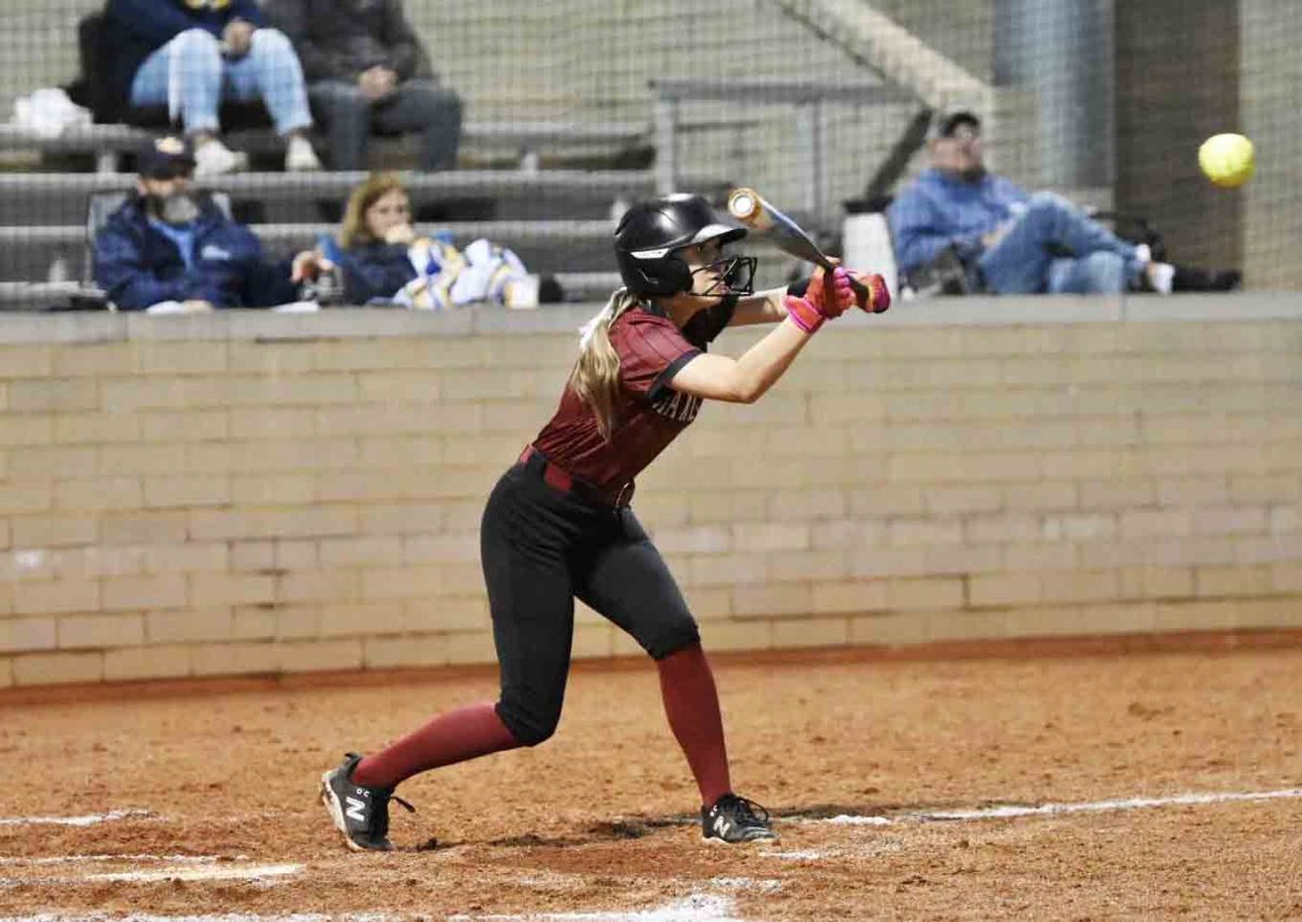 Harlan County sophomore Kendall Brock squared around to bunt during Thursday's game against Knox Central.