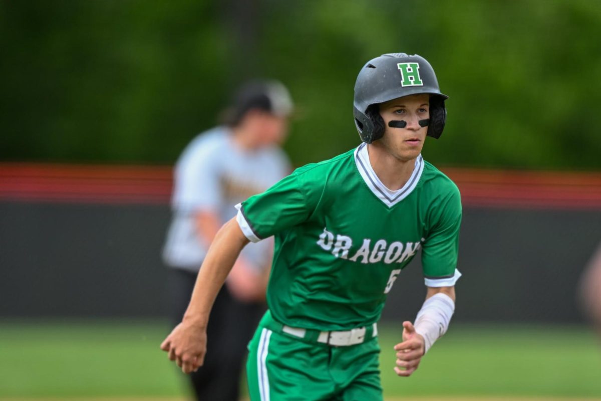 Jake Brewer helped ignite the Harlan offense from the leadoff spot as he reached base three times in the Dragons' 12-2 win over Middlesboro in the first round of the 52nd District Tournament at Harlan County.