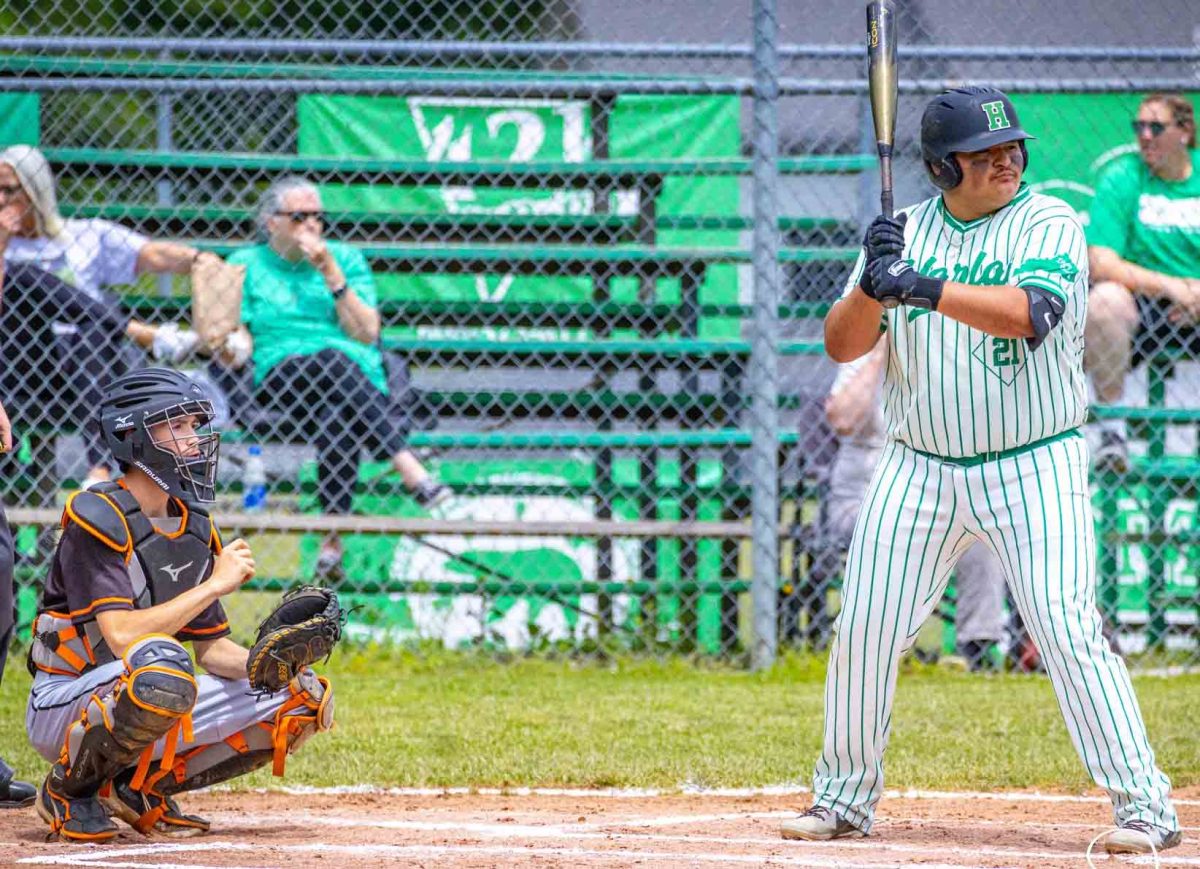 Harlan third baseman Matt Nunez had a hit Saturday on Senior Night in the Dragons' 6-3 win over visiting Williamsburg. Nunez and Jared Moore are the only seniors on this year's roster.