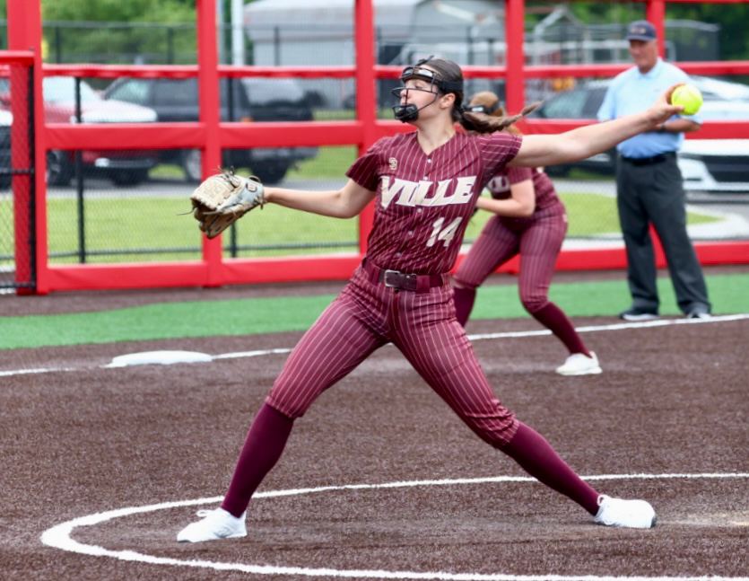 Pineville junior Rachel Howard struck out 15 as the Lady Lions advanced in the 13th Region Tournament with a 2-1 win over Harlan County.
