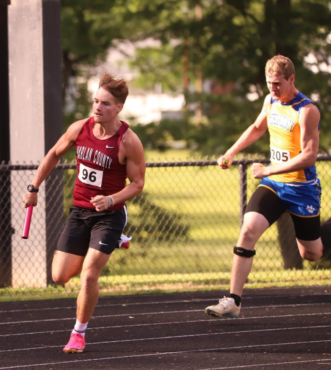 Harlan County senior Ethan Simpson was part of regional champion 4 x 200 and 4 x 400 relay teams in the Region 7 meet.