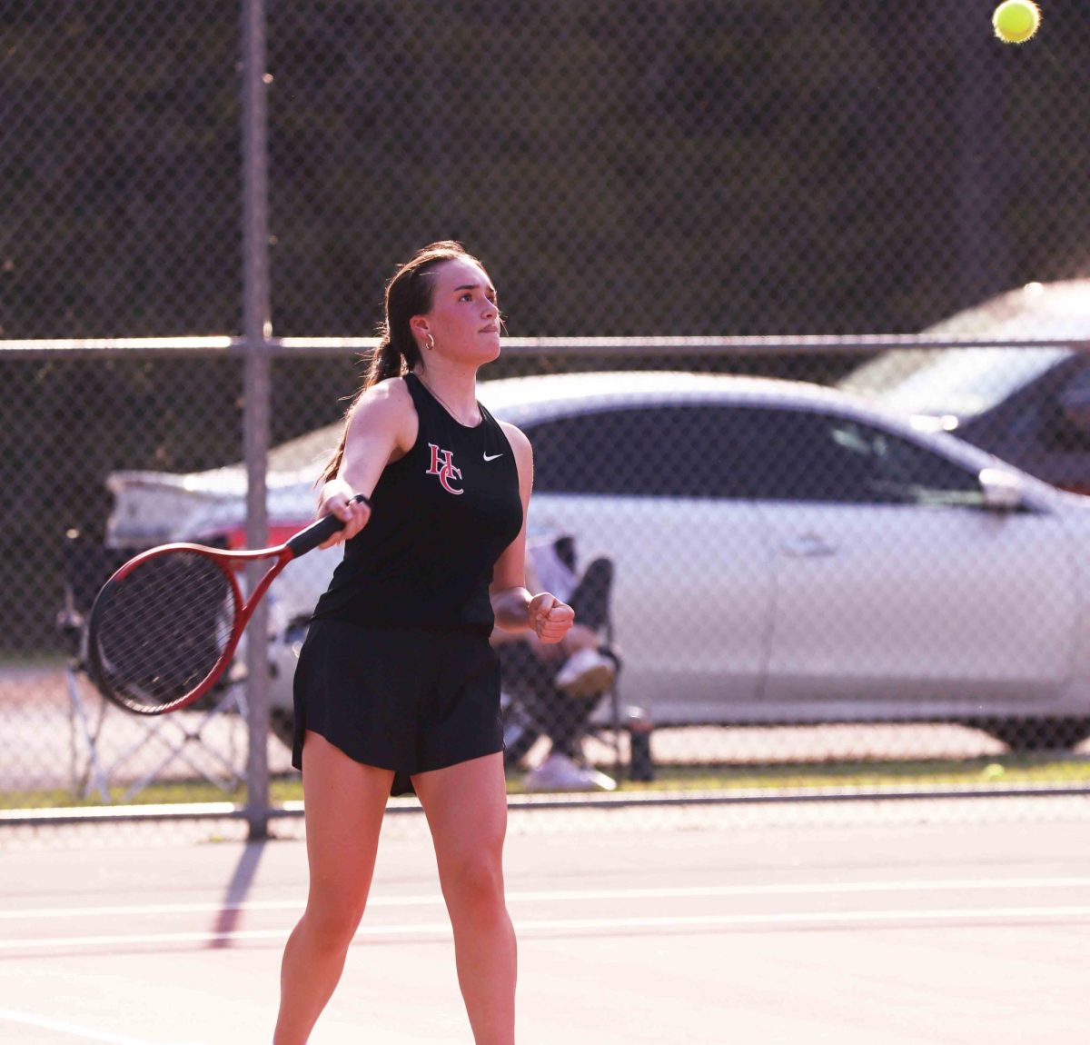 Harlan County junior Sophie Day was a winner in both singles and doubles as the Lady Bears defeated Oneida Baptist 9-0 to close the regular season with a 12-2 record.