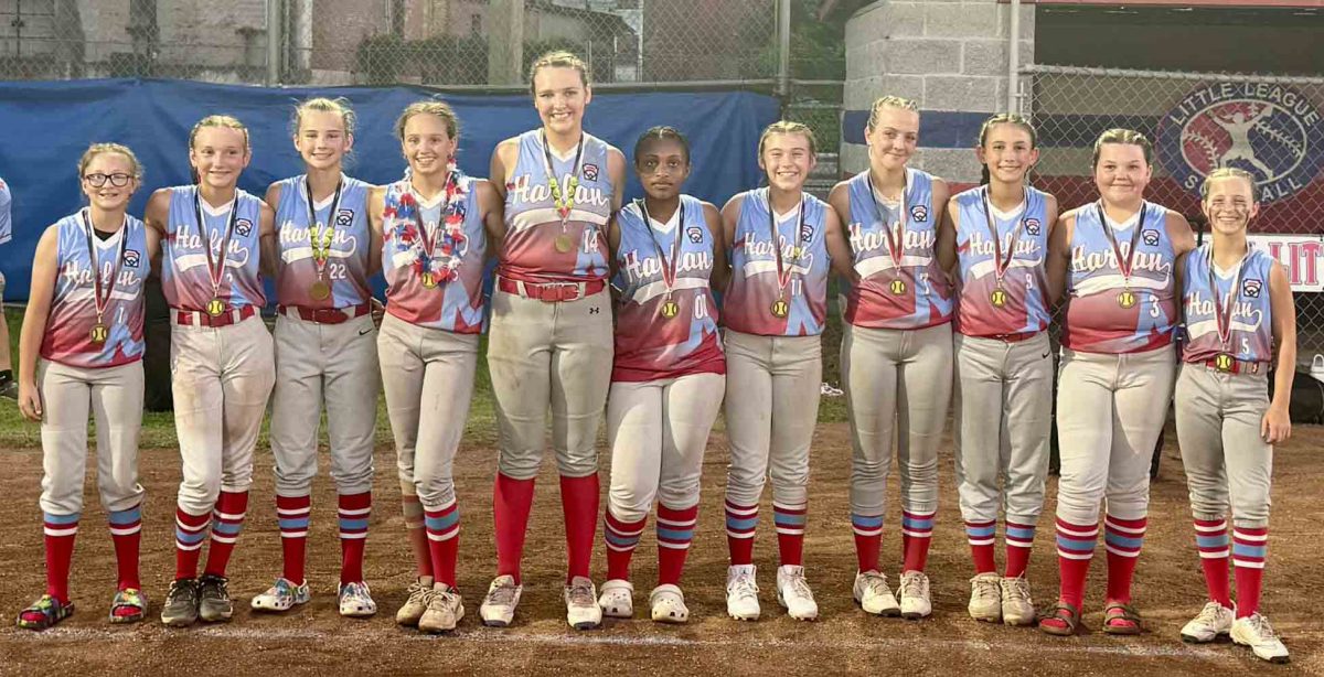 The Harlan All Stars finished second in the District 4 Tournament (ages 11-12) at Huff Park. Harlan lost to Jackson County in the tournament finals. Team members include, from left, Kelsey Myers, Averi Jenkins, Andrea Napier, Zoey Reed, Crissalynn Jones, Zion Hardaway, Blakely Snelling, Chloe Perkins, Natalie Creech, Cora Vanover and Maddy Helton.
