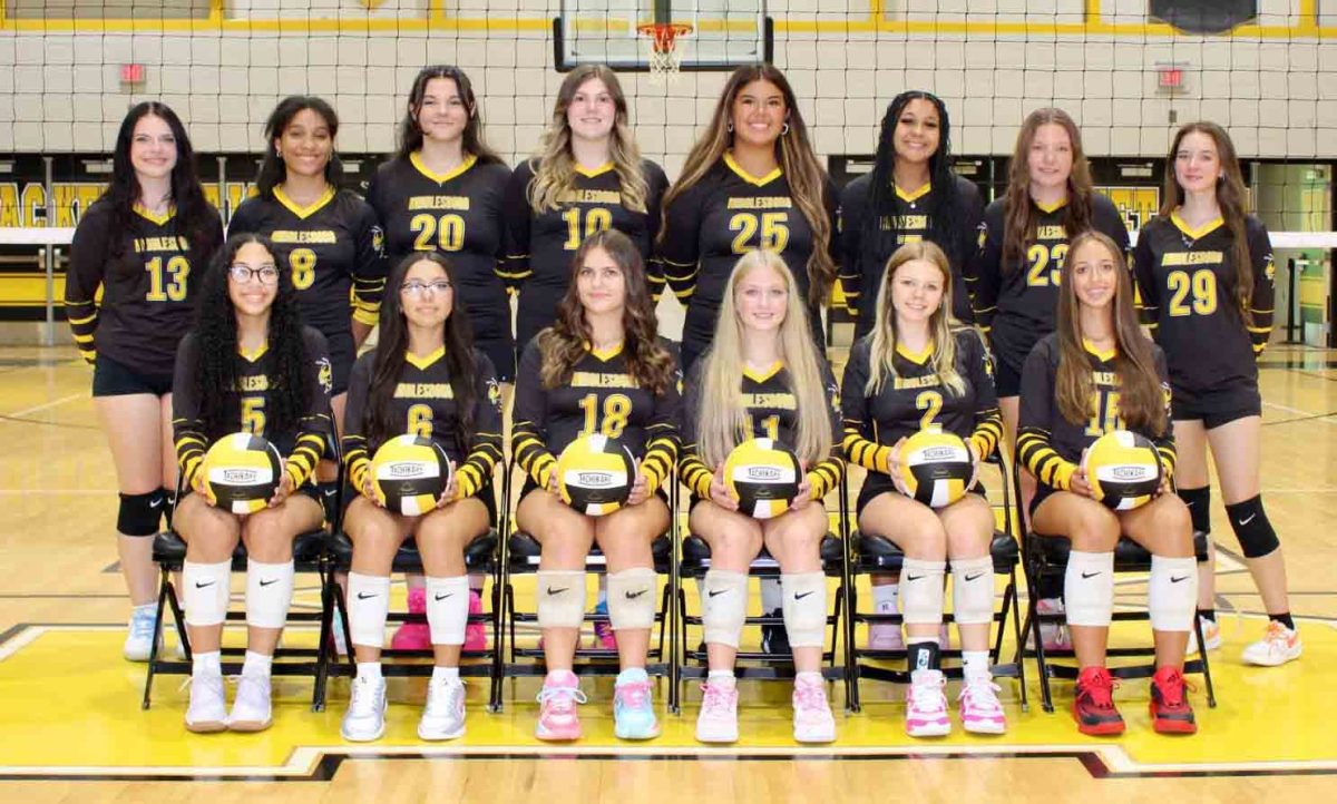 Team members include, from left, front row: Trinity Hariston, Julia Ramirez, Kortlyn Lambert, Addy Miracle, Mylee Huddleston and Lilah Russell; back row: Ava Eddy, Leah Spencer, Allie Osborne, Sudie Howerton, Abby Appleby, Maleah Crenshaw, Jayla Lee and Alysa Goins.