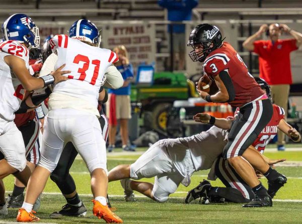 Harlan County senior linebacker Hunter Napier picked off a pass in a win Friday over Eminence. Napier led the team in tackles last season with 100.