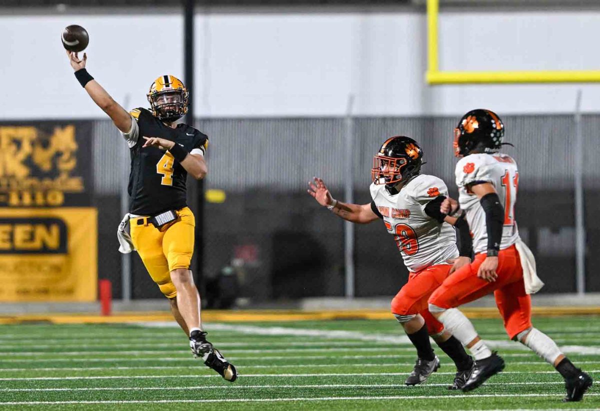 Middlesboro quarterback Deakon Partin completed seven of nine passes for 175 yards and three touchdowns Friday in the Jackets' 48-0 win over Lynn Camp.