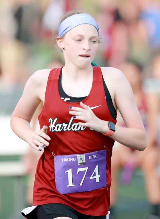 Harlan County sophomore Gracie Roberts led the Lady Bears to a second place finish Saturday in the EG Plummer Invitational as she placed fourth with a time of 20:40.29.