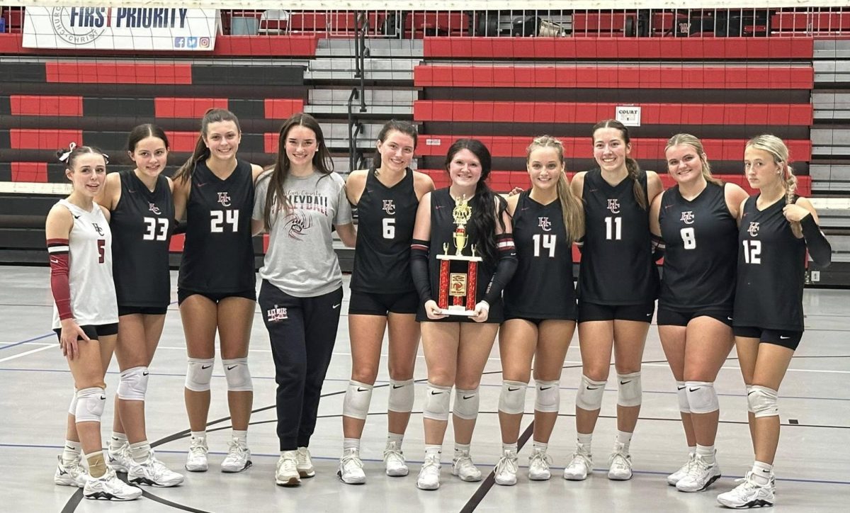 Lady Bears capture silver bracket at First Priority Volleyball Classic


Harlan County won four of six matches during a marathon day of volleyball at Whitley County in the First Priority Volleyball Classic. The Lady Bears defeated Grace James Academy and lost to Somerset Christian and Shelby Valley in pool play, then rolled past Grace James Academy, Estill County and Southwestern in tournament action to win the silver bracket. Team members include, from left, Ashlynn Williamson, Emily Creech, Madi Nolan, Sophie Day, Kalista Dunn, Karli Shoupe, Savannah Hill, Kylee Hoiska, Abigail Blackburn and Aly Sherman.
