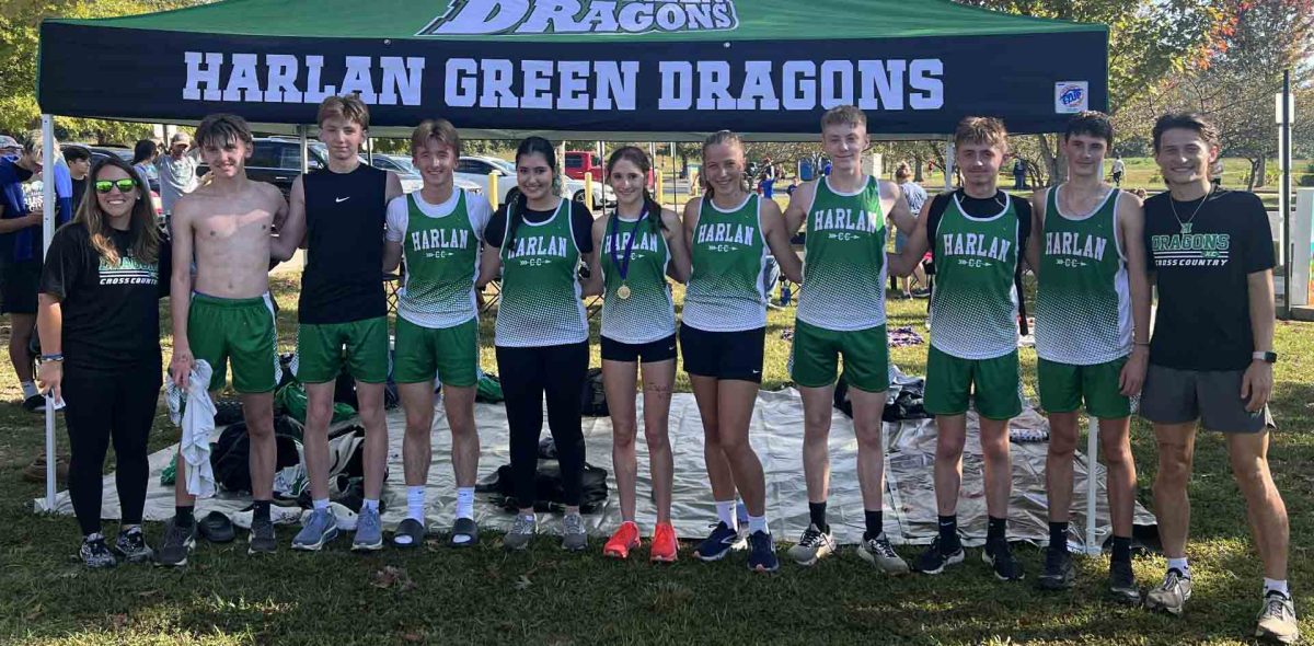 The Harlan cross country team competed in a race Saturday in Somerset, Team members include coach Erin Alred, Xavier Farley, Gibson Wilder, Cruz Galloway, Salena Amro, Harper Carmical, Gwendolyn Toll, Garrett Wilder, Dalton Halcomb, Cooper Thomas and assistant coach Josh Lee. 