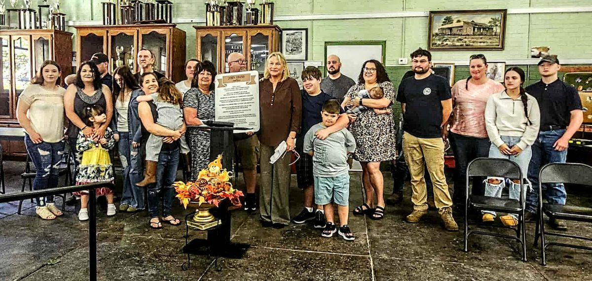 Many members of the late John Adams family were in attendence at the Coal Miner Appreciation Day on Saturday as he was honored for his contributions to the town. Adams served as mayor of Lynch.