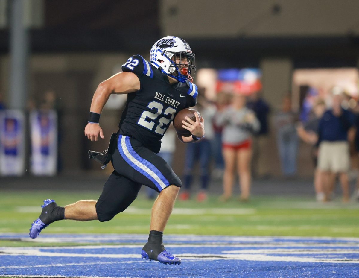 Bell County senior running back Kaleb Miller scored three touchdowns Friday in the Bobcats' 43-14 win over Knox Central in the second round of the 3A playoffs.
