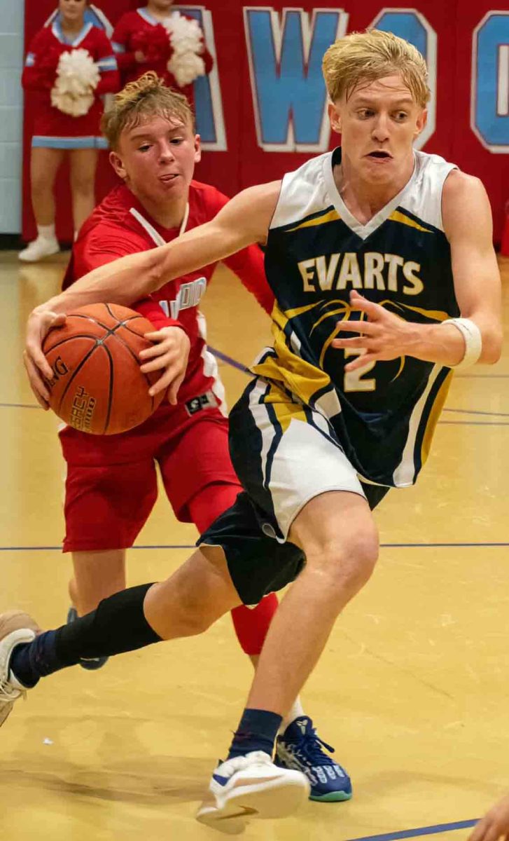 Evarts guard Caysen Farley scored 13 points Monday in the Wildcats' win over Black Mountain.